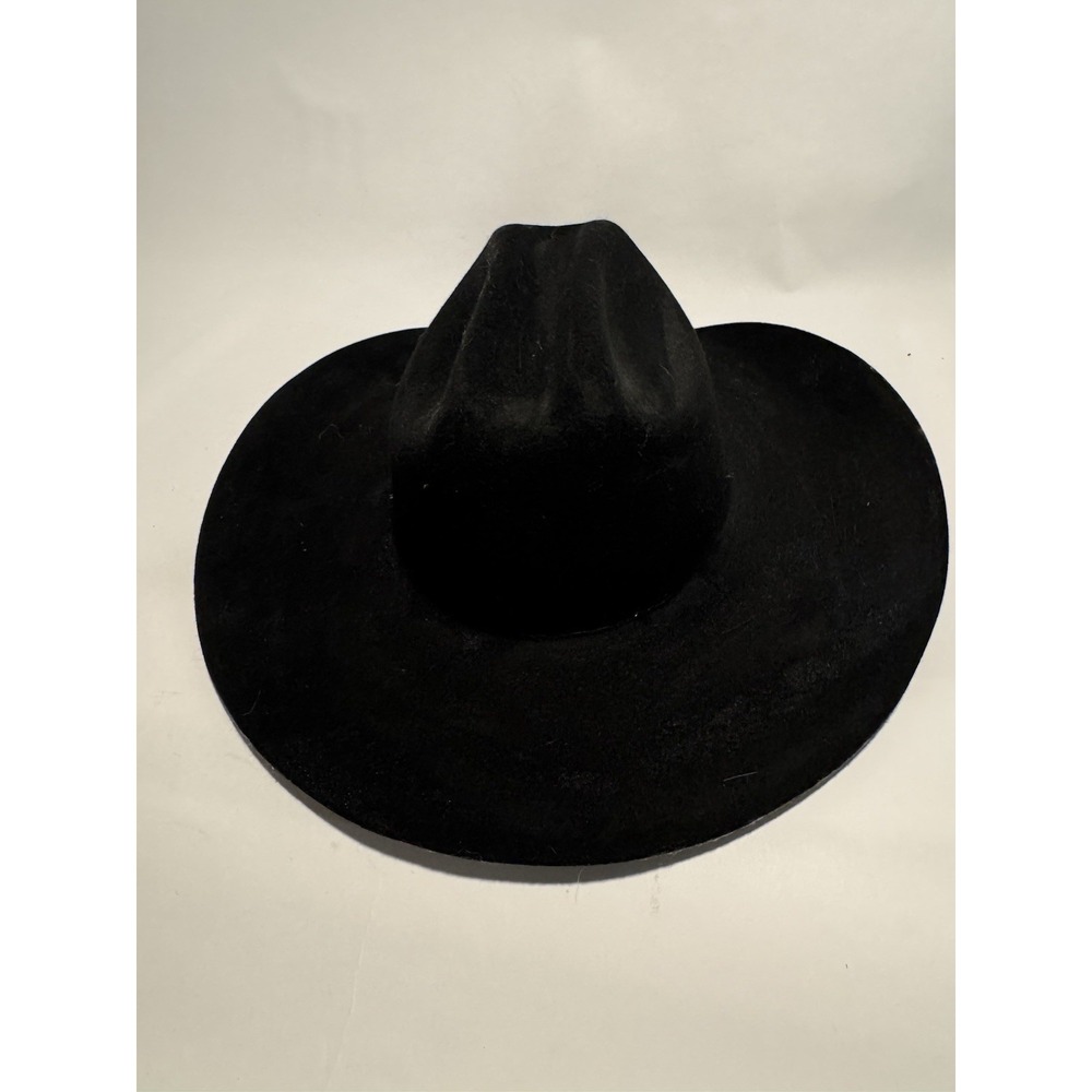 Justin Authentic Western Headwear Black Wool Felt Hat 7.5 Roper